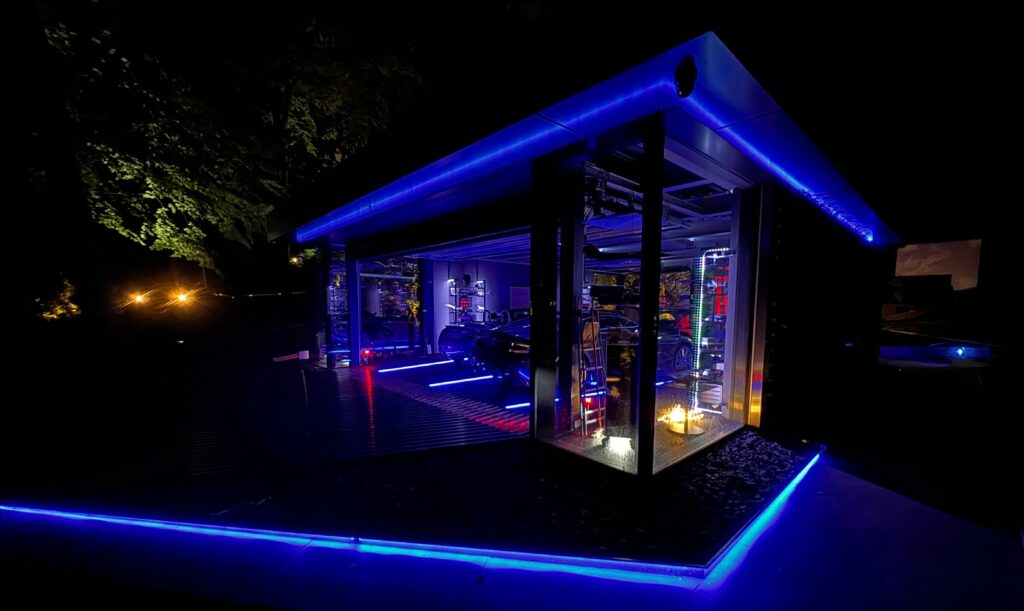 Garage At Night Side 1024x611